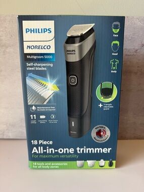 Philips Multigroom 5000 Black and Silver All-in-One Trimmer Kit